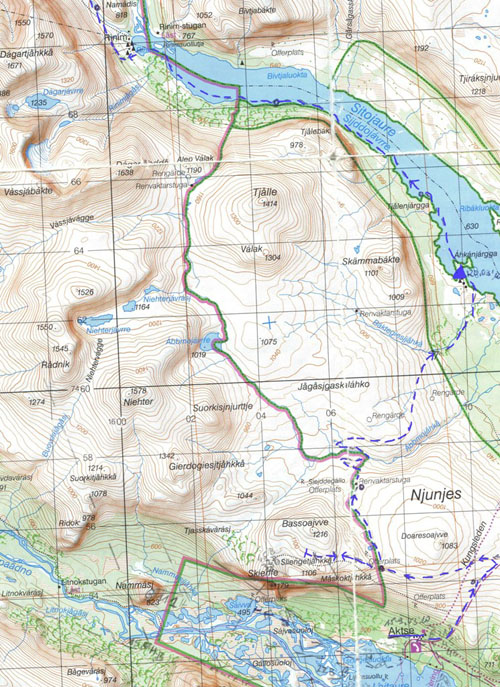 Variante 2 : Aktse – Vakkotavare par le cœur de Sarek