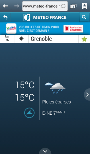 La météo à Grenoble en temps réel