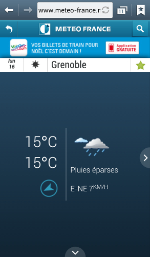 La météo à Grenoble en temps réel