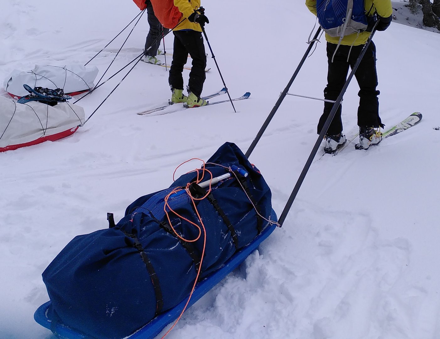 Brancards semi-rigides fait maison - Ski Randonnée Nordique