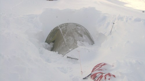 Bivouac au Liehtjitjavrre au matin