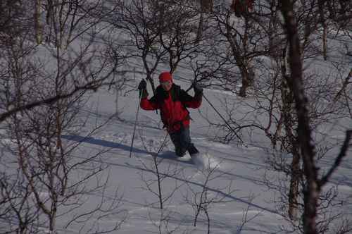 Skieur de télémark