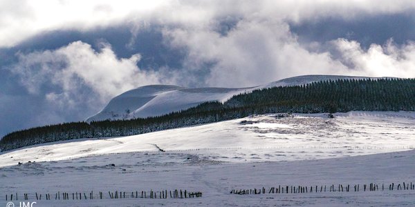 Puy de Combe Perret et lac de Serviere