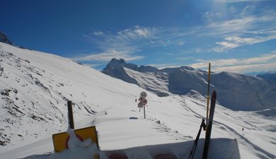 Première neige au Col Agnel