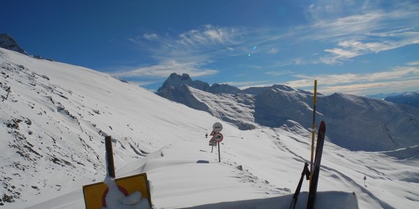 Première neige au Col Agnel
