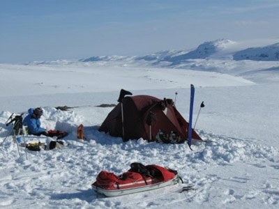 Bivouac hivernal en Norvège=