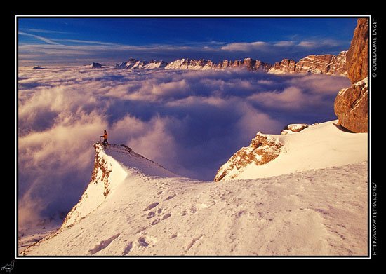 Lever de soleil sous Soeur Agathe - Balcons Est du Vercors - Photo Guillaume Lage