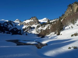 Jasse de l'Artounant et lac de Barassoles en Donezan