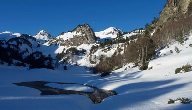 Jasse de l'Artounant et lac de Barassoles en Donezan