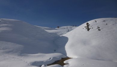 Au départ du Col de Larche