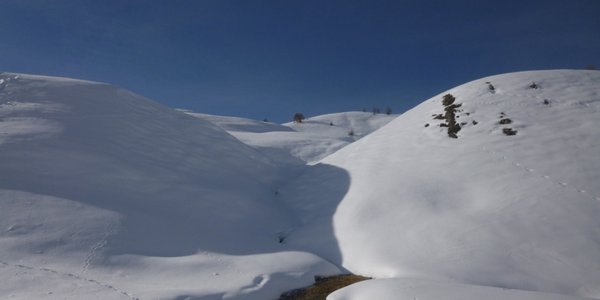 Au départ du Col de Larche