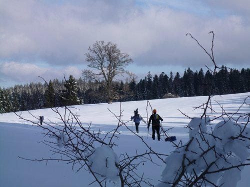 En direction de la frontière Suisse