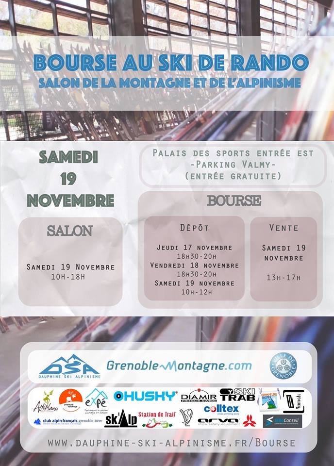 Salon et Bourse au ski de rando : 19 novembre 2016