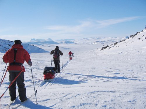 Ski-pulka vers ukejaure - Kungsleden